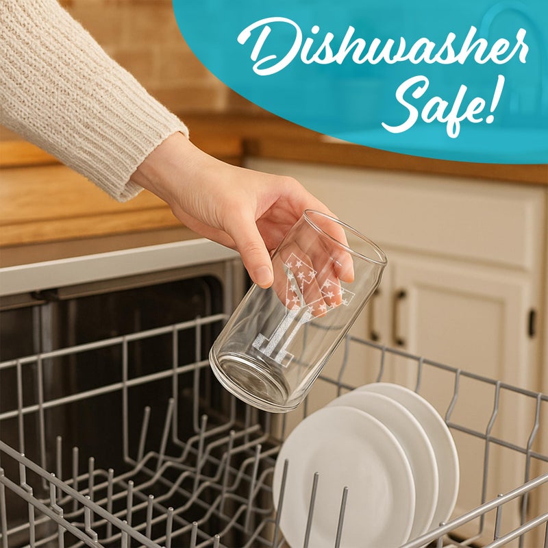 On The Rox Monogram Beer Glasses for Men (A-Z) 16 oz - Beer Gifts for Men Brother Son Dad Neighbor - Unique Gifts for Him - Personalized Drinking Gift Beer Glass Mugs - Engraved Beer Can Glass (Y) - Image 5